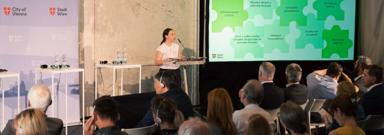 Katharina Meissner-Schöller vystupuje na konferenci Vienna Science Days