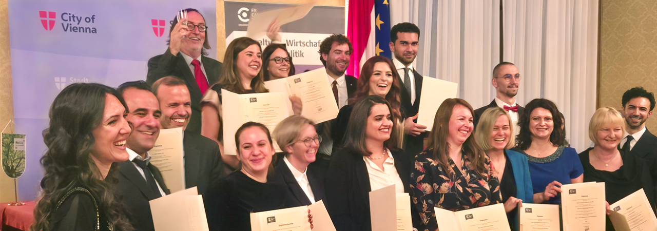 Graduation ceremony for the second IRUP class in Vienna City Hall